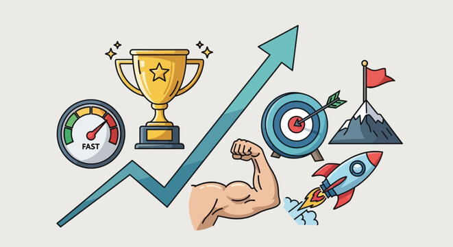 Business success and growth concept.