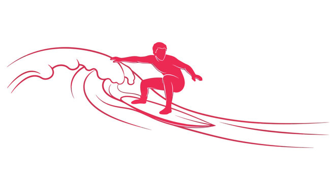 Man surfing on a wave board.