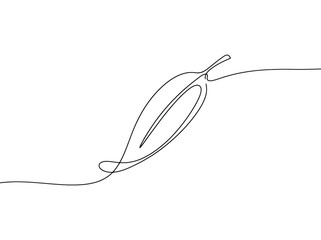 Obraz premium Single continuous line drawing of a chili pepper with minimalist style and abstract aesthetic