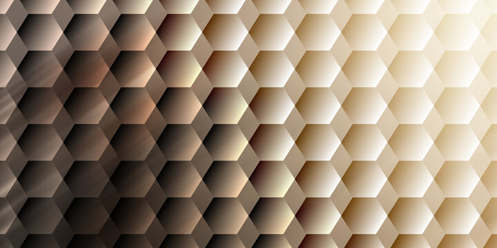 Abstract golden hexagonal pattern background