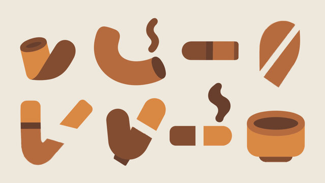 People smoking cigarettes and relaxing in cafe or lounge illustration