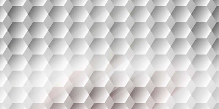 Abstract geometric background with white hexagonal 3d pattern