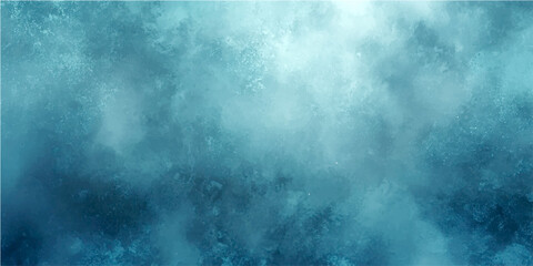 Frozen surface texture with ice and frost patterns in icy blue tones. © Zìyóu