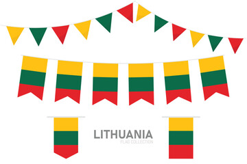 Obraz premium Lithuania national flag collection, Lithuania hanging flag
