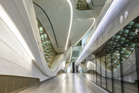 Riyadh Metro KAFD King Abdullah Financial District Station by Zaha Hadid Architects in Saudi Arabia