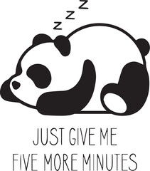 Cute Sleeping Panda Cartoon Vector Illustration © khadizabegum