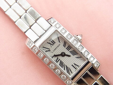 【 CARTIER】カルティエ_ タンク_アロンジェラニエール _WJ2003W3_腕時計
