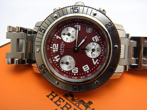 【Herm&egrave;s】エルメス_クリッパーダイバー _クロノグラフ_CL2.918