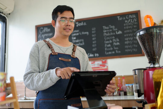 Cafe Point Of Sale System For Coffee Shop Payment Service And Small