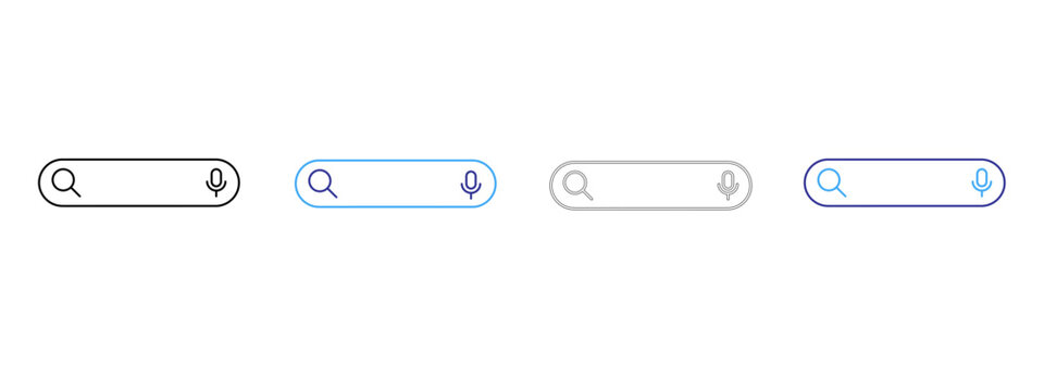 Minimalist UI UX Icons Set with Checkboxes and Radio Buttons in Line Art Style