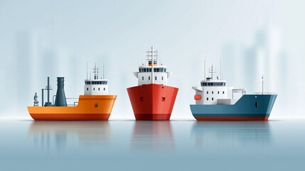 Fototapeta premium modern oil export business concept with tanker logistics and commodity trading environment
