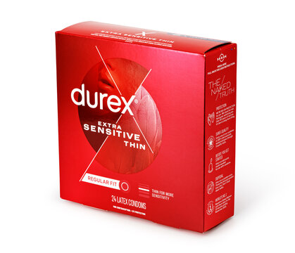 Durex extra sensitive thin condoms box contraception hiv protection