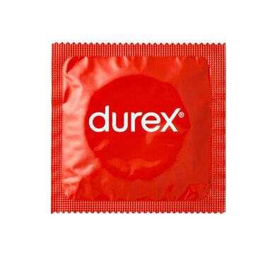 Durex condom wrapper emphasizing safe sex protection