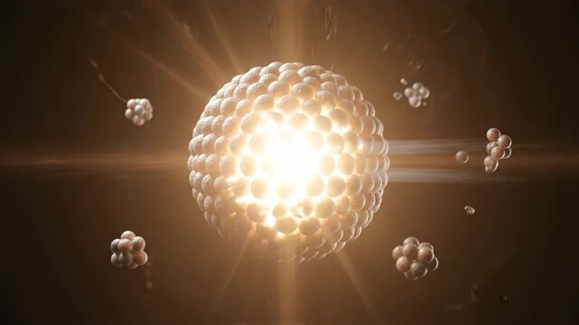 Nuclear Fission Chain Reaction Neutron Cascade Scientific Visualization
