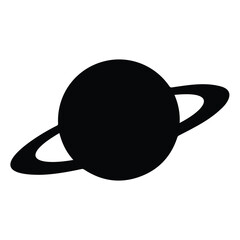 Planet saturn vector illustration isolated on white background outer space solar system object. © MDRABIUL