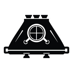 Space capsule vector illustration of lunar lander module with porthole and thruster engines. © MDRABIUL