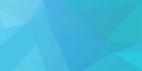 Obraz premium Abstract blue geometric triangle background with smooth wave lines and futuristic digital pattern design
