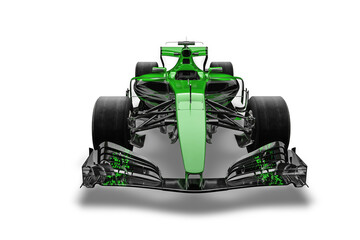 Obraz premium Race car on a white isolated background. 3d rendering. 3d illustration