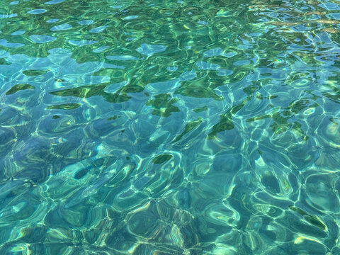 Beautiful sea turquoise clear water background.