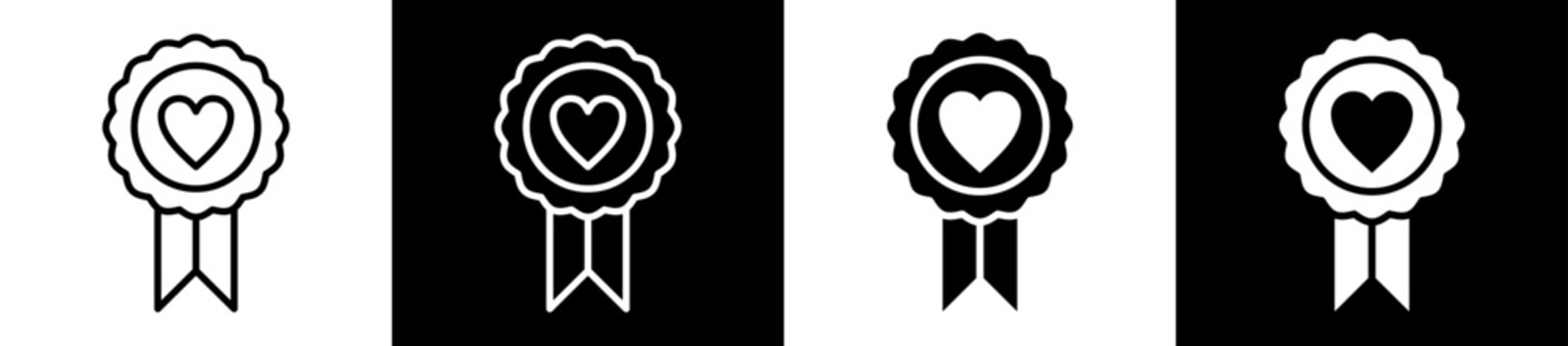 Volunteer Icon Black And White Vector Illustration.