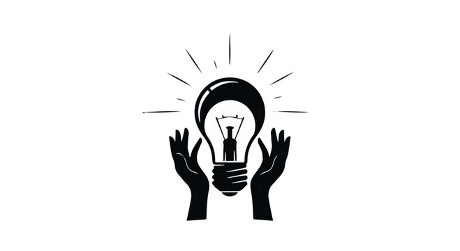 Lightbulb held between two hands symbolizes the birth of a brilliant idea and the collaborative effort required to nurture innovation and creative problem solving in a professional environment.