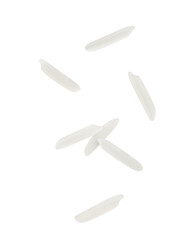 Fototapeta premium Falling Rice isolated, full depth of field