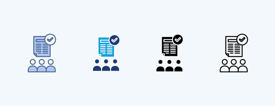 Briefing Multiple Icon Illustration Vector