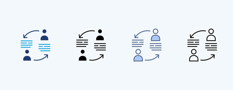 Knowledge Sharing Multiple Icon Illustration Vector
