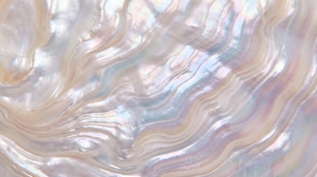 Mother of pearl texture with iridescent waves and light
