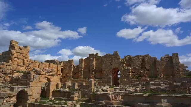 Ancient Roman Ruins of Madaurus Archaeological Site in Souk Ahras Algeria