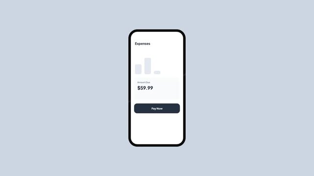 Mobile phone showing fiber internet bill payment notification and monthly connectivity expense processing interface 3d vector style