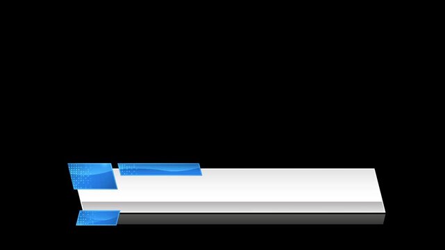 News lower third with transparent background for television and stream channel.