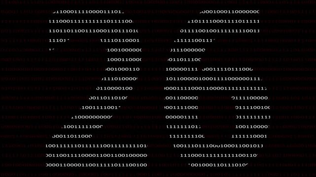 26 Number name in Binary Code Pattern. Binary numbers base background. Digital technology.