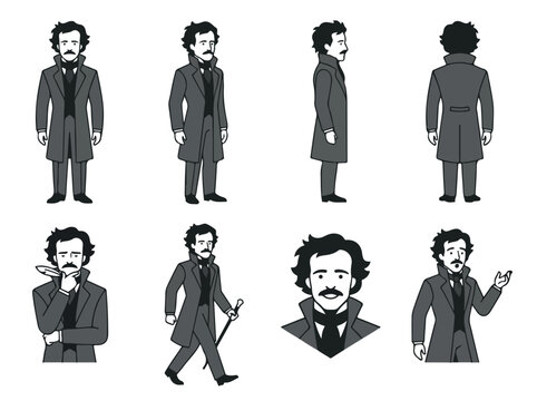 Illustrations of Edgar Allan Poe.
