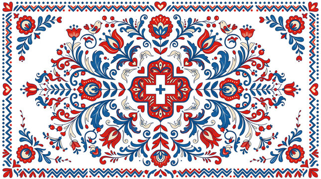 Traditional Ukrainian Embroidery Pattern