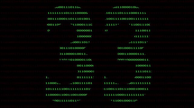 33 Number name in Binary Code Pattern. Binary numbers base background. Digital technology.