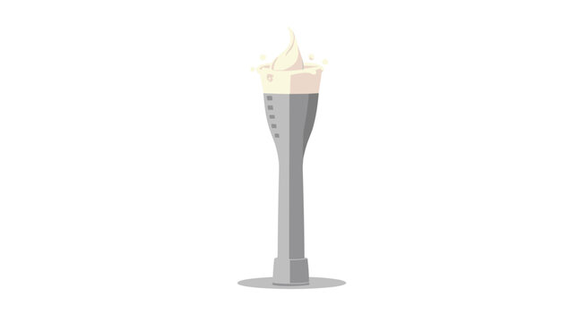 Illustration of a mortar bomb explosive device with a fuse.