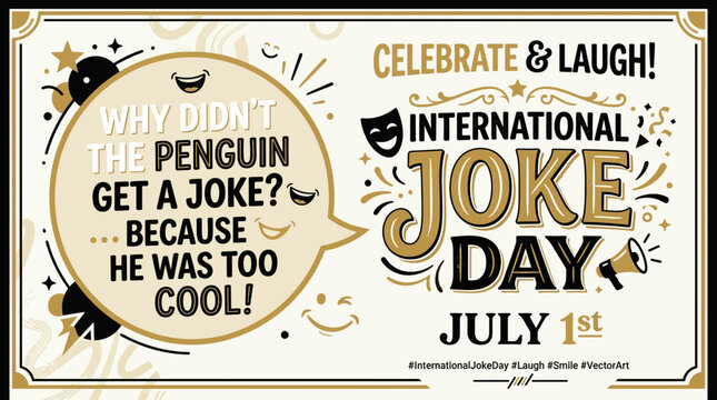 International Joke Day July 1st Celebrate & Laugh, Penguin Joke