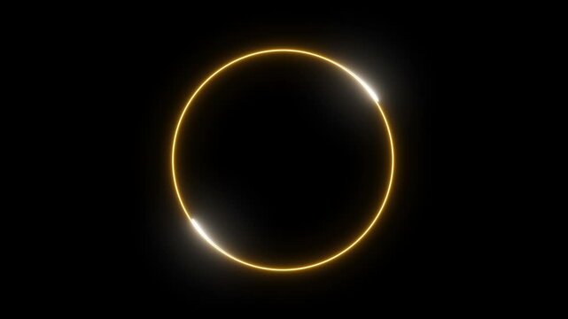 Neon Glowing Circle Frame flicker animation.