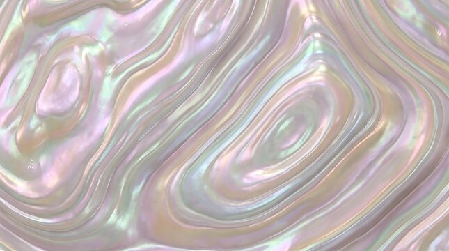Iridescent pearl texture background with rainbow light
