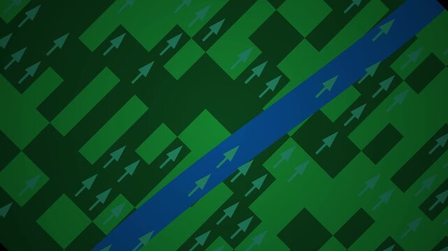 Abstract geometric pattern animation directional arrows and flow