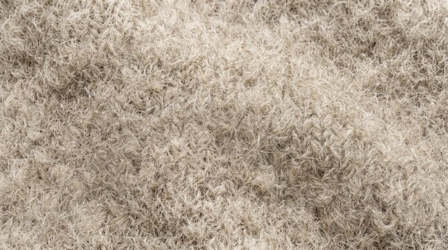Closeup of a beige shaggy carpet or rug texture background