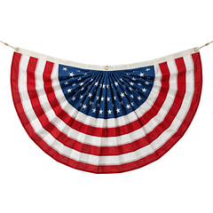 American flag pleated bunting for patriotic decoration © BTG