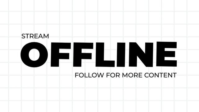 Modern Twitch Stream Offline Screen Overlay Template for Content Creators and Gamers.