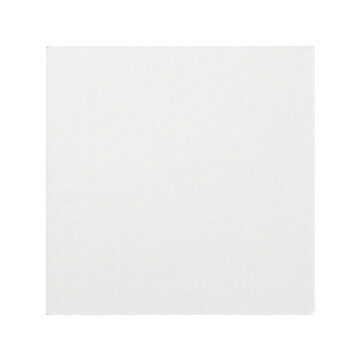 Blank square piece of white textured art paper