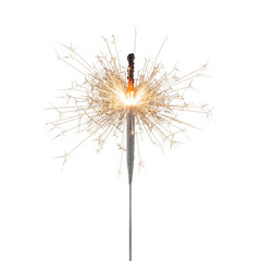 Burning sparkler with bright flying sparks © BTG