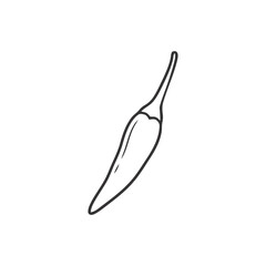 Obraz premium Chili pepper vector illustration, flat design
