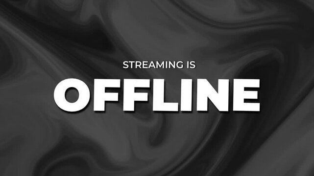 Modern Minimalist Twitch Offline Screen Overlay Template for Streamers.