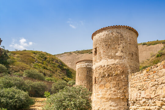 Two watchtowers at David Gareja Monastery in Kakheti