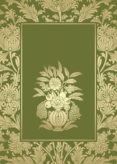 wedding card design, paisley floral pattern , India  © SIRIUS*
